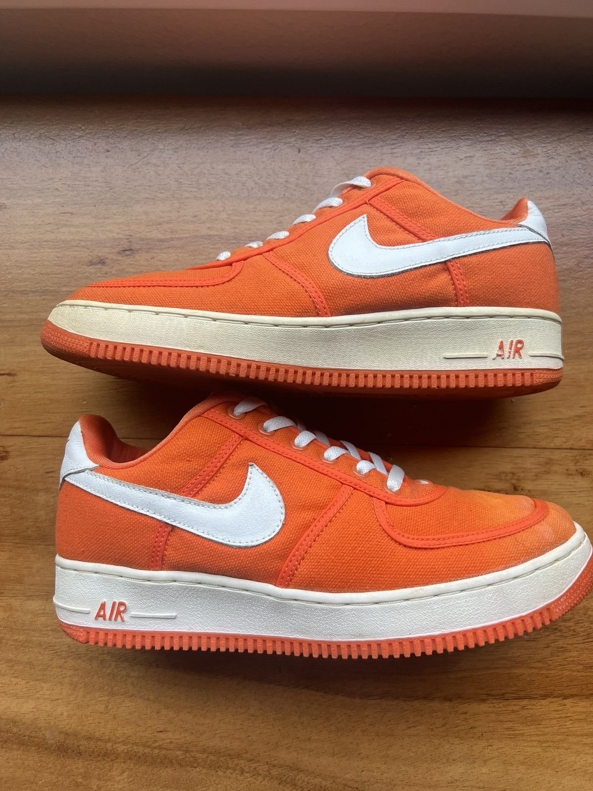 Nike Air Force 1 Canvas ‘Safety Orange’ 2001 Size US 10.5 / EU 43-44 - 2 Thumbnail