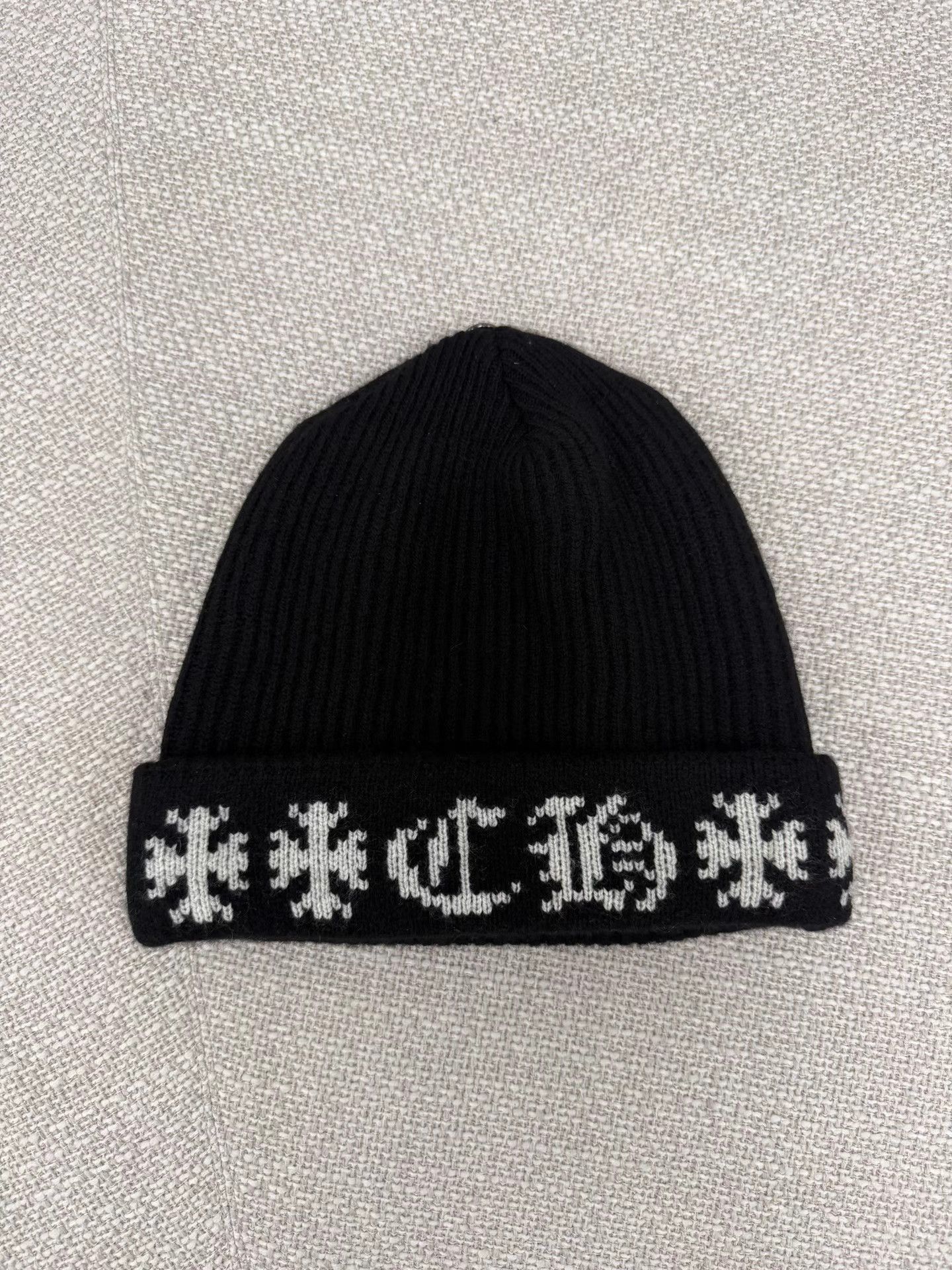 Chrome Hearts Chrome Hearts Big Daddy Hexagram 100% Cashmere Beanie Size ONE SIZE - 1 Thumbnail