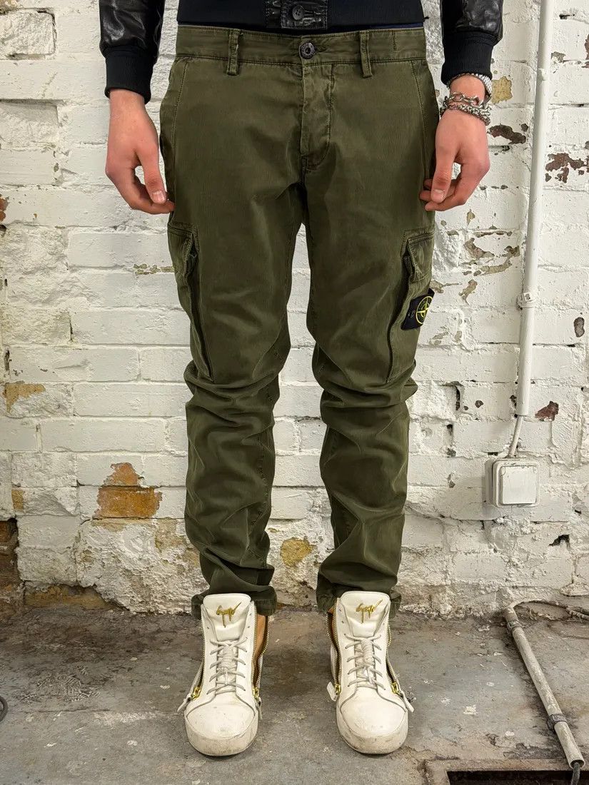 Stone Island Stone Island Khaki Green Cargo Pants Size US 31 - 2 Thumbnail