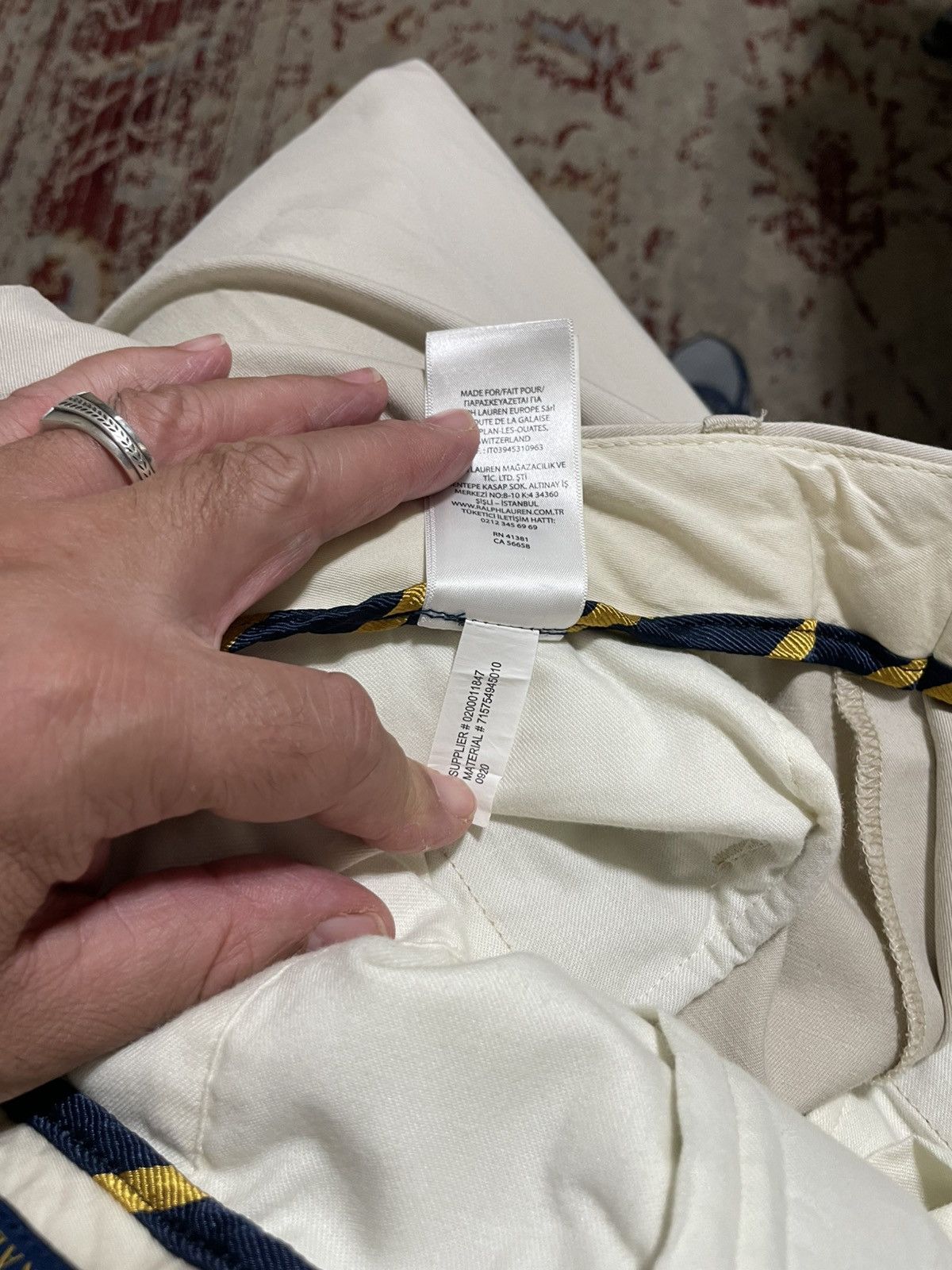Polo Ralph Lauren FF cuffed Stretch trousers nwt 148.00 Size US 38 / EU 54 - 11 Thumbnail