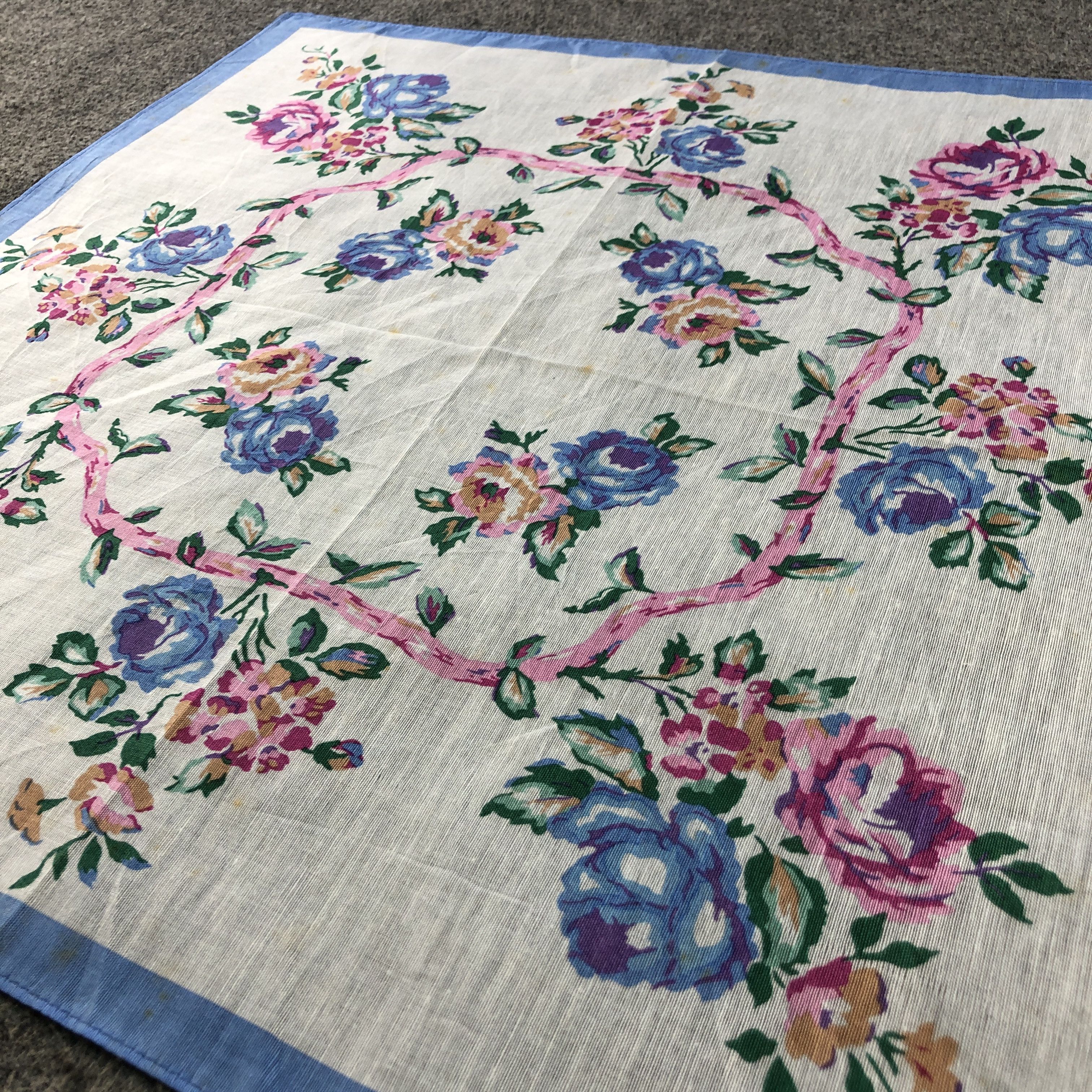 Kenzo × Vintage Kenzo Floral Handkerchief Neckerchief Bandana H2492 Size ONE SIZE - 3 Thumbnail
