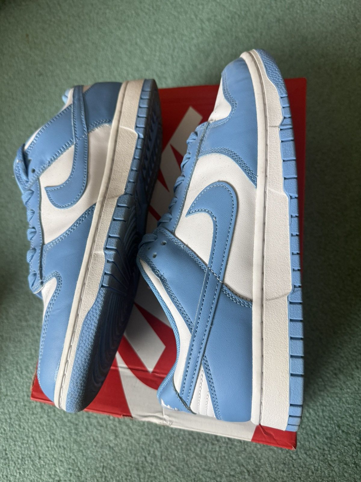 Nike Nike Dunk Low UNC Powder Blue Size US 10 / EU 43 - 3 Thumbnail
