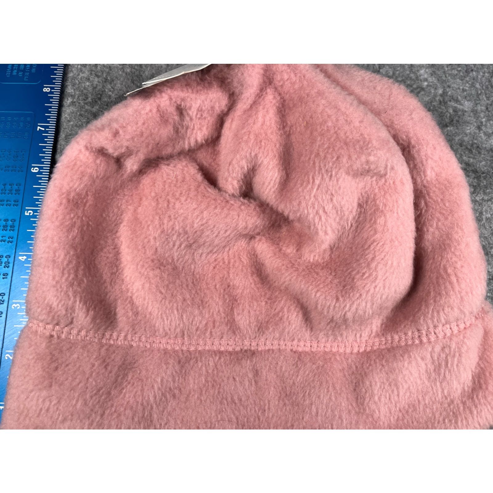Vintage Time And Tru Beanie Womens One Size Pink Knit Polyester Faux Fur Hat Size ONE SIZE - 2 Thumbnail