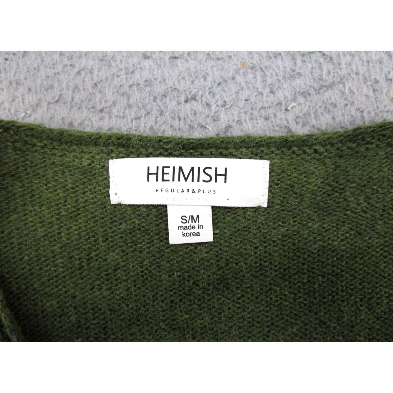 Vintage Heimish Sweater Shirt Womens Knit Lightweight V-Neck Wool Blend Green SZ M Size M / US 6-8 / IT 42-44 - 2 Thumbnail