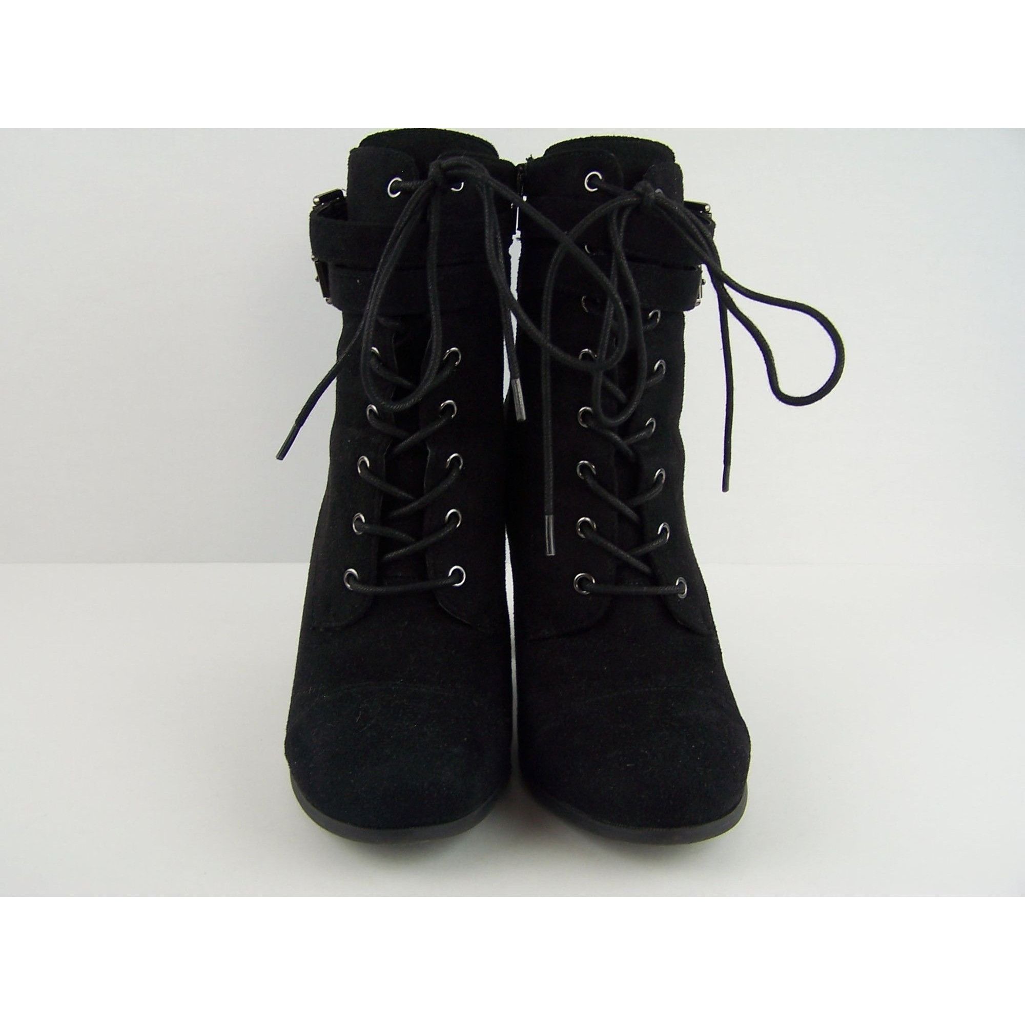 Designer Wild Diva Velvet Suede Ankle Zip/Tie Boots Size US 9 / IT 39 - 5 Thumbnail