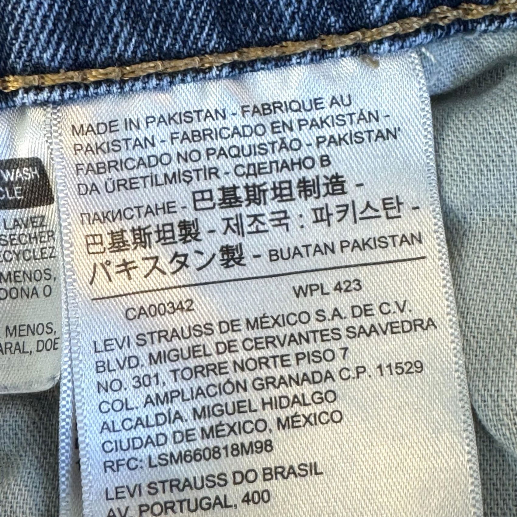 Levi's Levi's 505 Jeans Mens 38x32 Blue Denim Straight Leg Classic Fit Medium Wash Size US 38 / EU 54 - 5 Thumbnail
