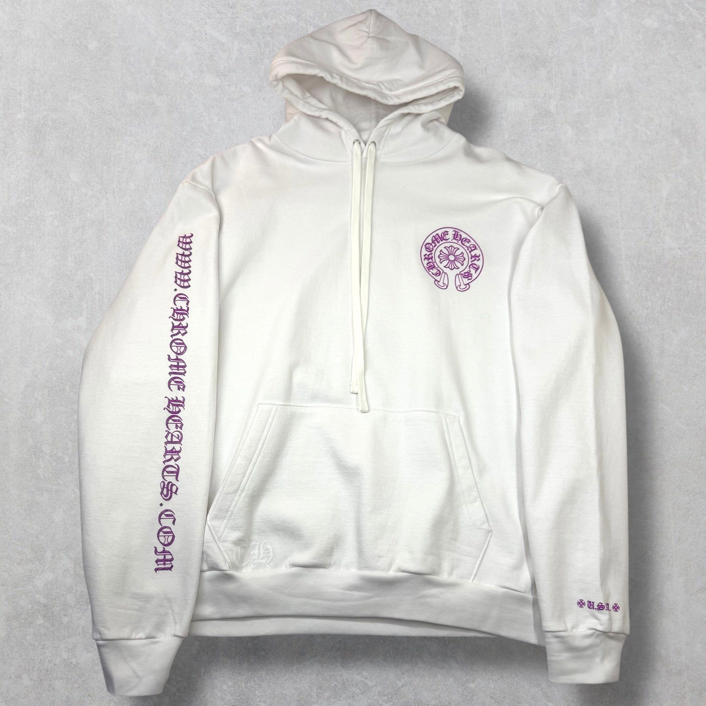 Chrome Hearts Chrome Hearts Purple Glitter Horseshoe Hoodie XXL Size US XXL / EU 58 / 5 - 1 Thumbnail