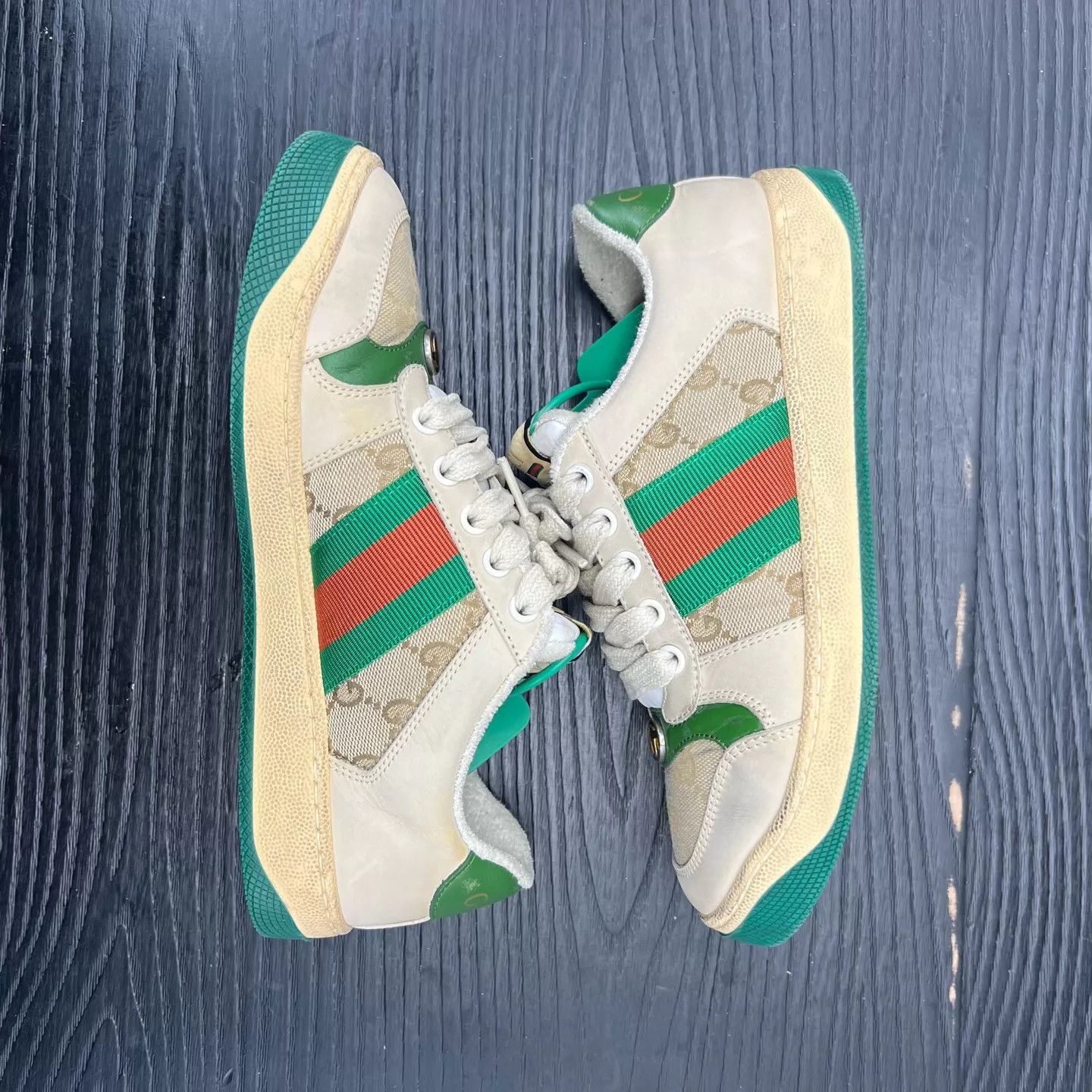 Gucci Gucci Rhyton Gray Green 36 Like New Size US 5.5 / IT 35.5 - 2 Thumbnail