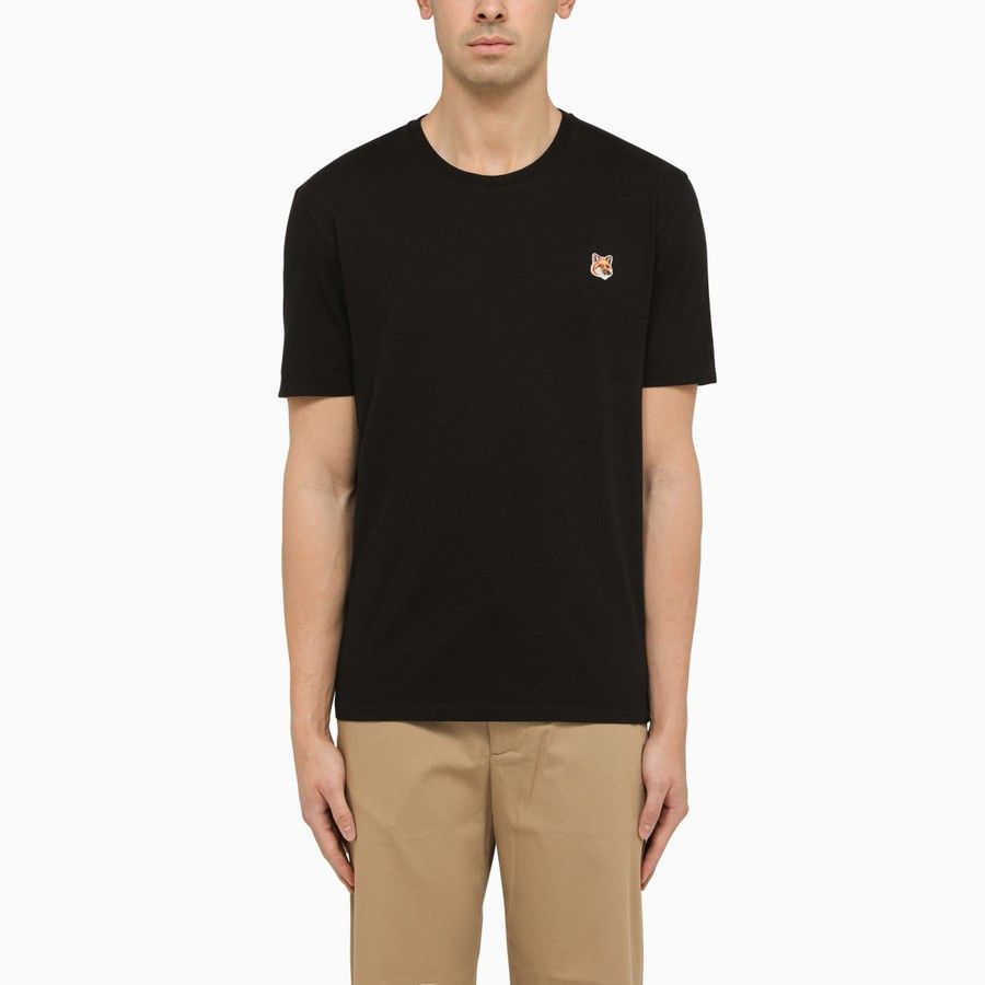 Image of Maison Kitsune O1D2Blof0424 T-Shirts In Black, Men's (Size Small)