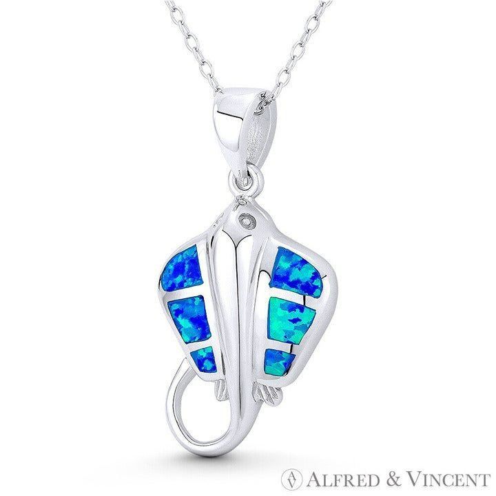 Other Stingray Ocean Sealife Charm Created Opal Pendant Size ONE SIZE - 1 Preview