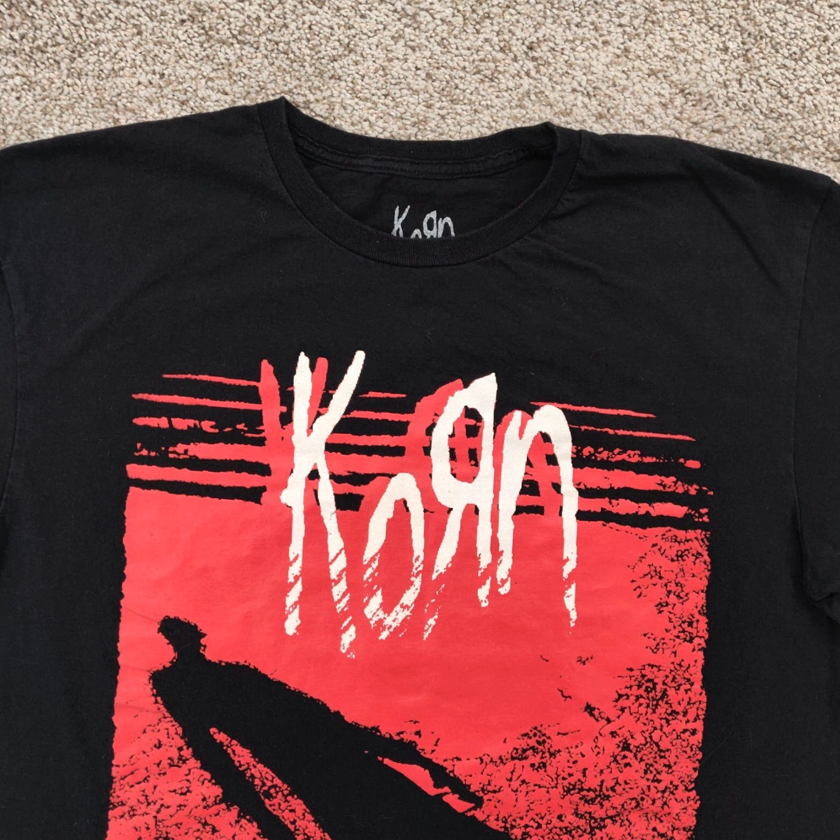 Vintage Korn T Shirt Adult Mens Large L Black Short Sleeve Graphic Rock Band Size US L / EU 52-54 / 3 - 2 Thumbnail