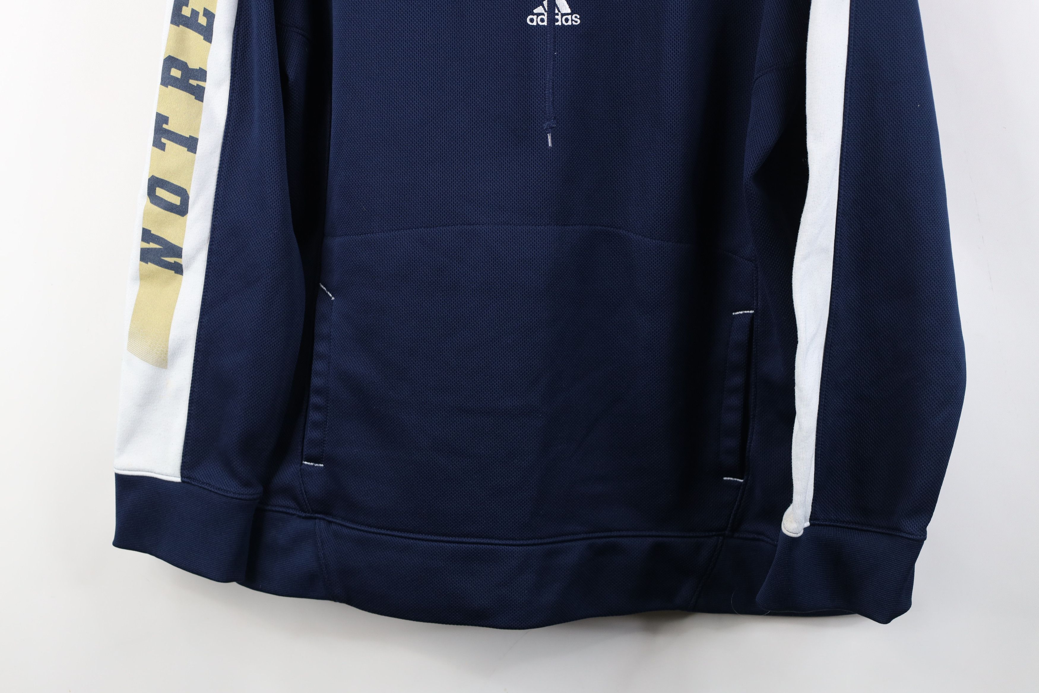Adidas Vintage Y2K Adidas Notre Dame University Hoodie Sweatshirt Size US XL / EU 56 / 4 - 3 Thumbnail
