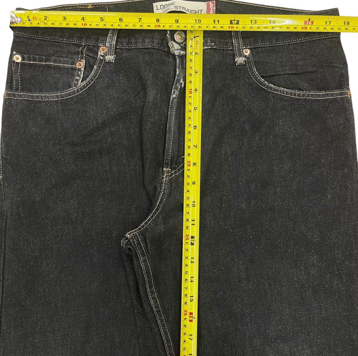 Levi's Levi’s Blue Denim Loose Straight Leg Jeans Size US 35 - 6 Thumbnail