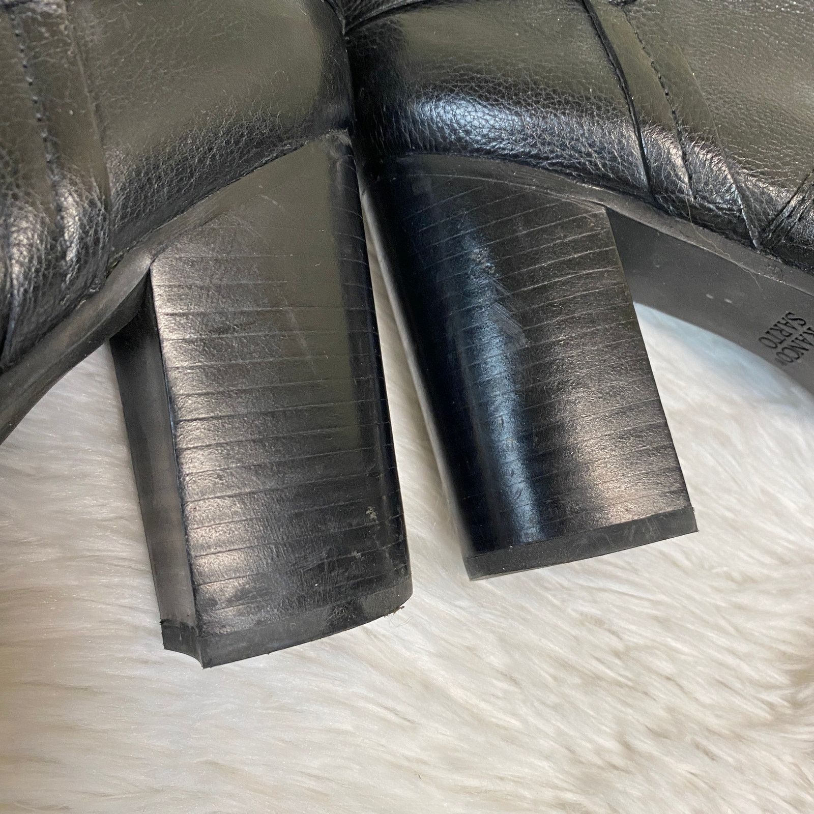 Franco Sarto Franco Sarto Occela Black Leather Ankle Boots Size 8 Size US 8 / IT 38 - 9 Thumbnail