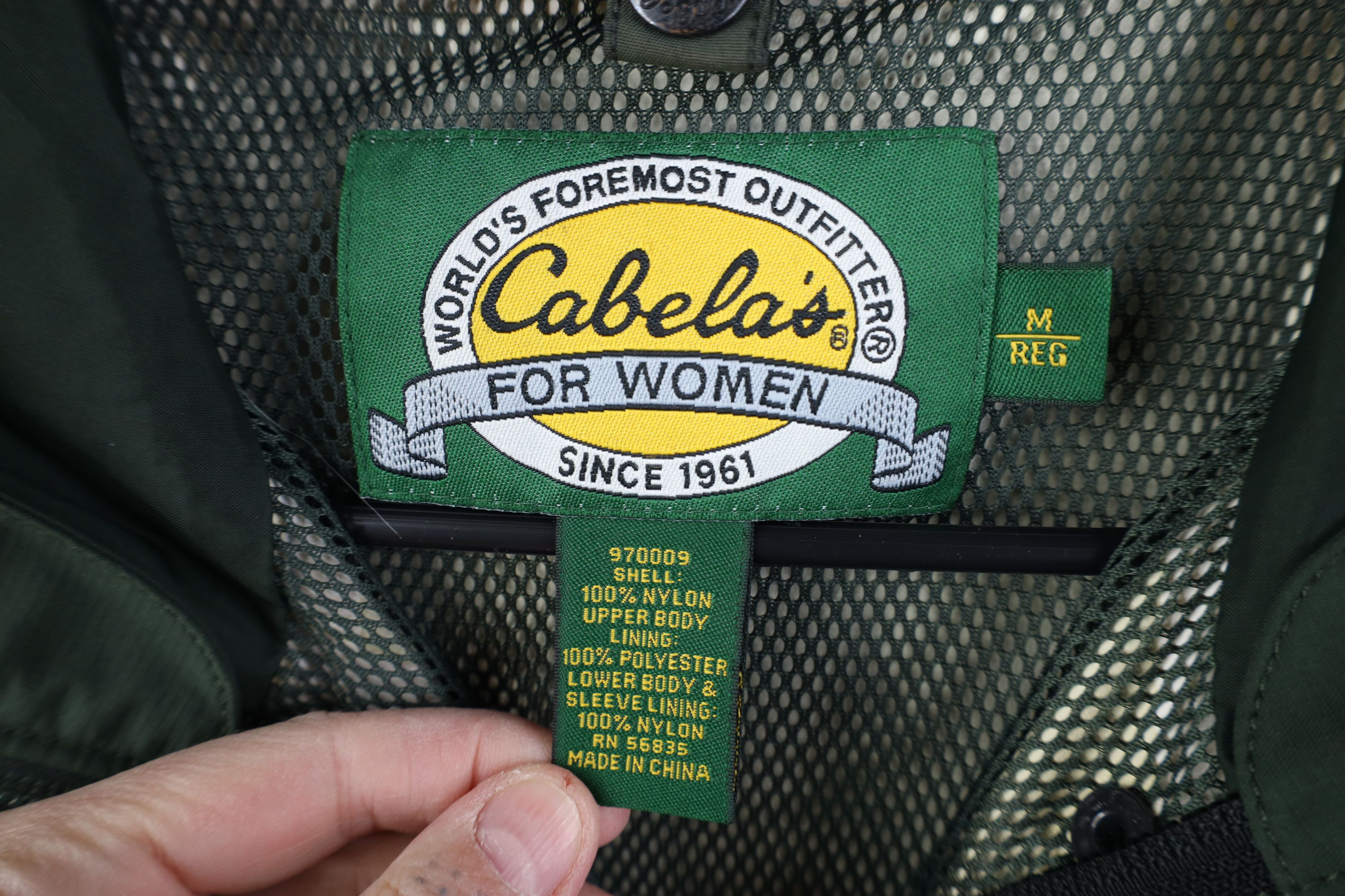 Cabelas Vintage 90s Cabelas Waterproof Hooded Rain Jacket Green Size M / US 6-8 / IT 42-44 - 9 Thumbnail