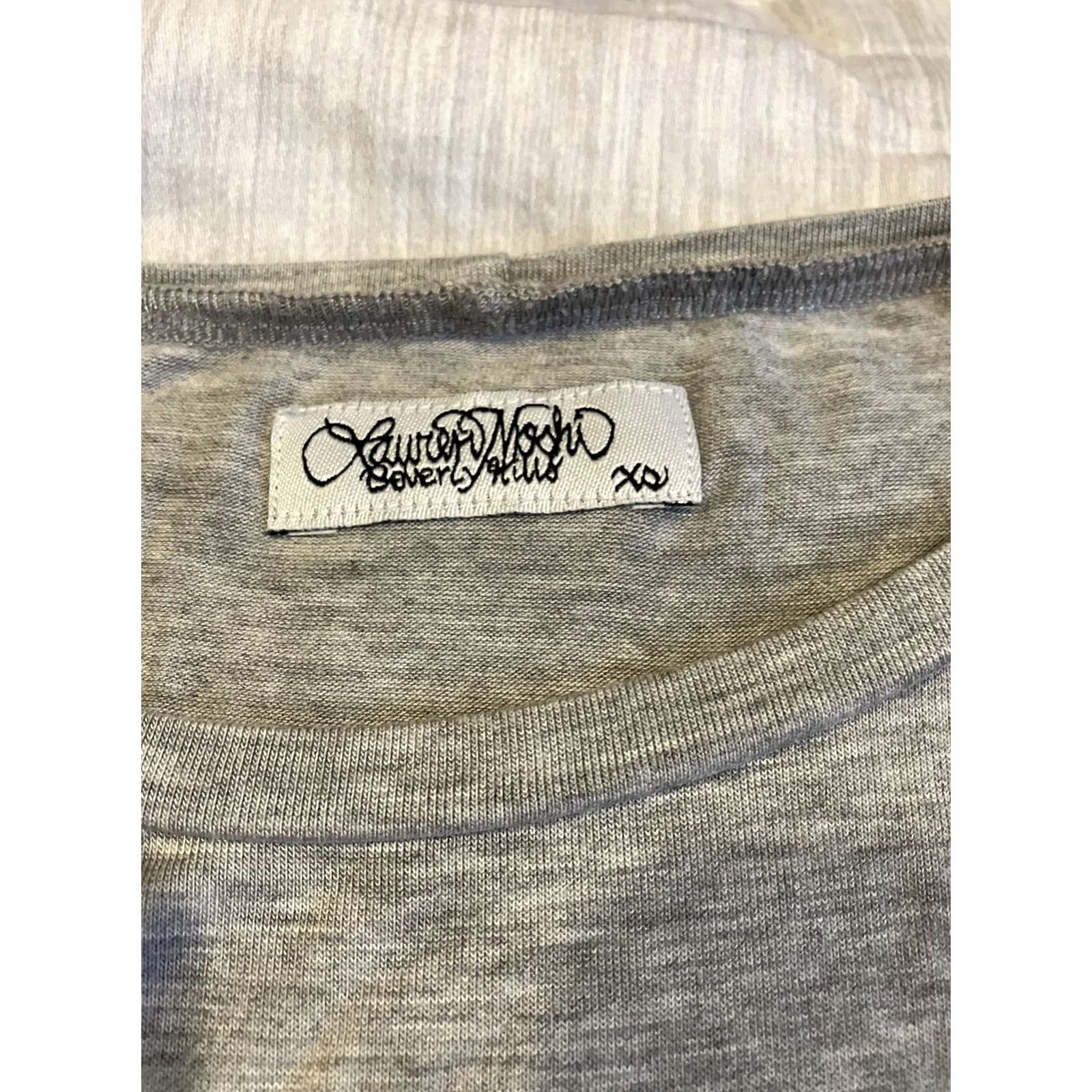 Vintage Lauren Moshi Grateful Dead Flower Girl Hippe Graphic Print Tank Top Scoop Neck Tunic Relaxed Gray Womens XS Size XS / US 0-2 / IT 36-38 - 3 Thumbnail