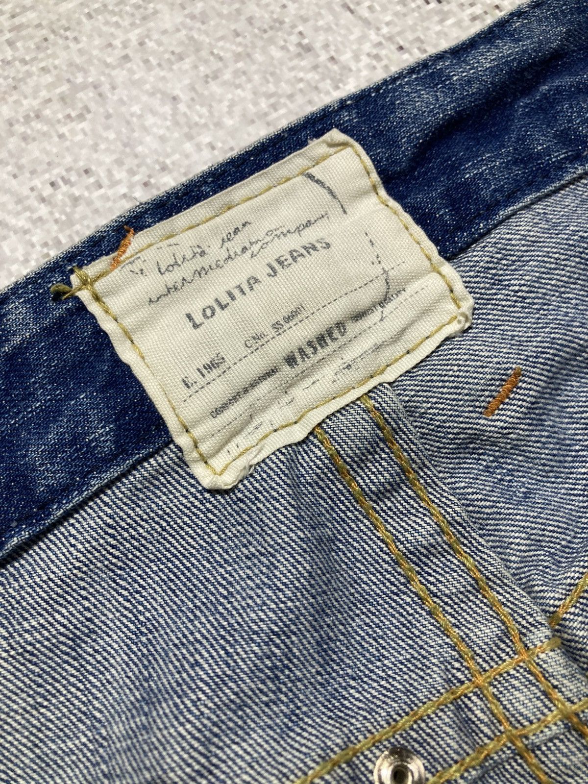 Japanese Brand 2000s Lolita Y2k Studded Faded 3/4 Jeans Pants Lgb Punk Size US 32 / EU 48 - 18 Thumbnail