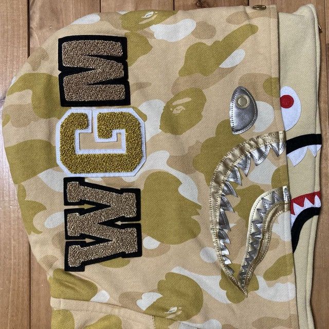 Bape BAPE Double Shark Full Zip Hoodie Yellow Camo a bathing ape Size US XXL / EU 58 / 5 - 4 Thumbnail