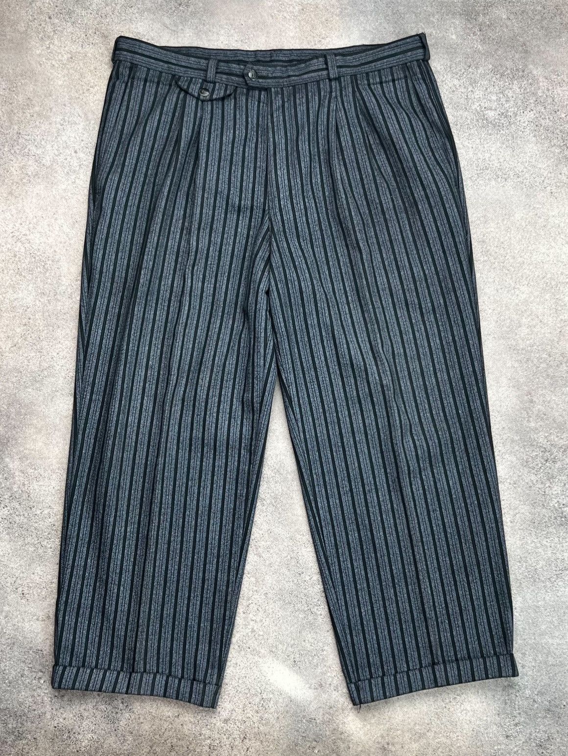 Vintage Vintage striped antique japanese style uma wang vibe pants Size US 33 - 1 Thumbnail