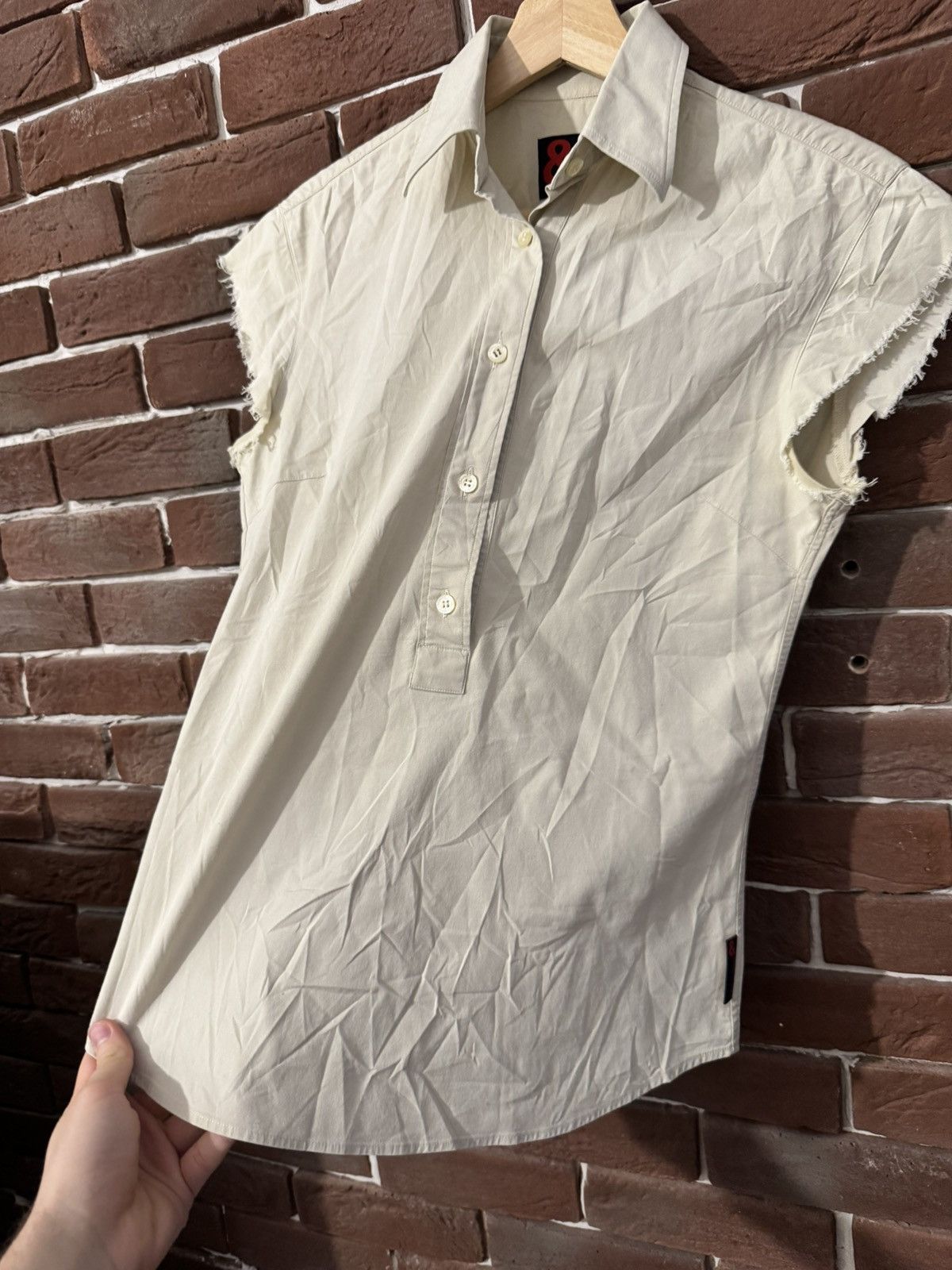 Dolce & Gabbana Vintage Dolce&Gabbana Y2K Sleeveless Beige T-shirt 40IT Size S / US 4 / IT 40 - 8 Thumbnail