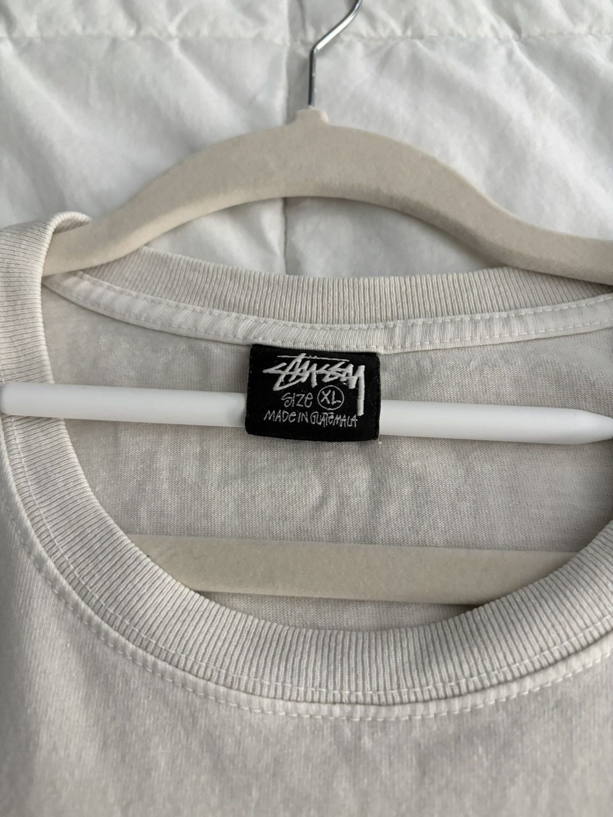 Stussy Stussy Basic Stussy LS Tee Beige X Large Size US XL / EU 56 / 4 - 4 Thumbnail