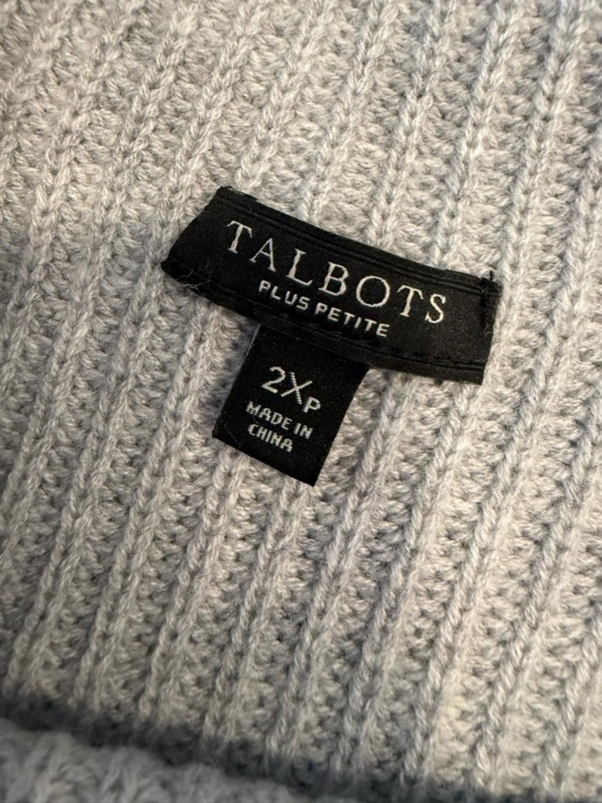Other Talbots Plus Petites gray wool blend sweater cable knit 2XP Size XXL / US 16-18 / IT 52-54 - 5 Thumbnail