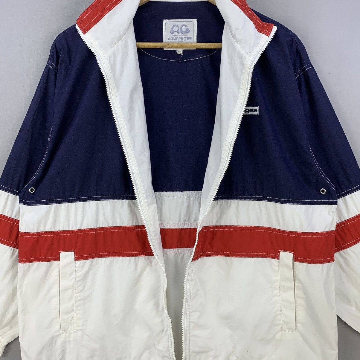 Courreges Vintage Courreges Paris USA Flag Colour Zipper Jacket Size US XL / EU 56 / 4 - 15 Thumbnail