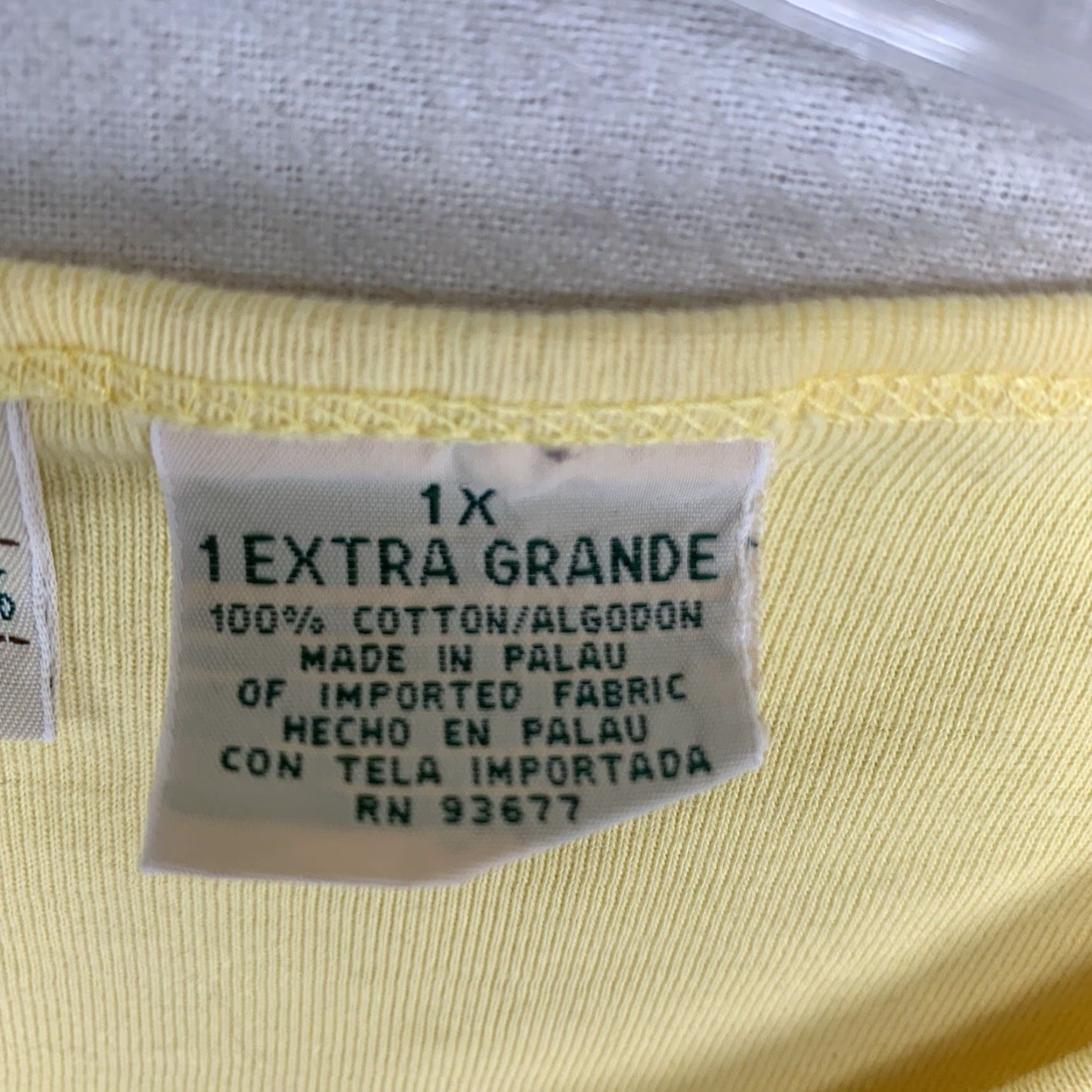 Vintage VINTAGE Women's Tank Top Size 1X Plus 100% Cotton Lightweight Breathable Summer Yellow 90s Retro Beach Casual Size XL / US 12-14 / IT 48-50 - 5 Thumbnail