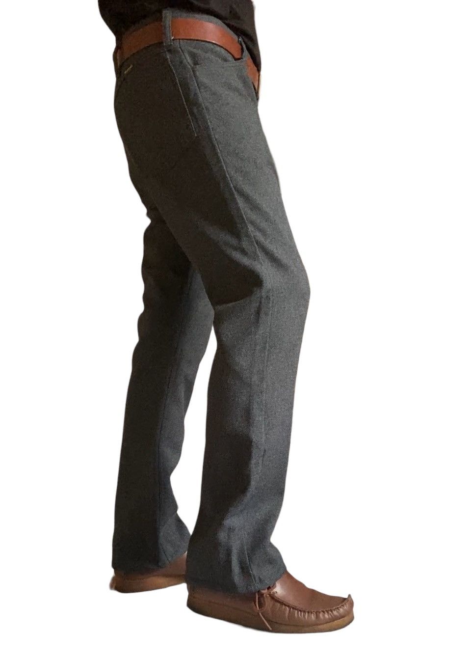 Wrangler Wrangler Charcoal Grey Boot Cut Sta Prest Size US 33 - 7 Thumbnail