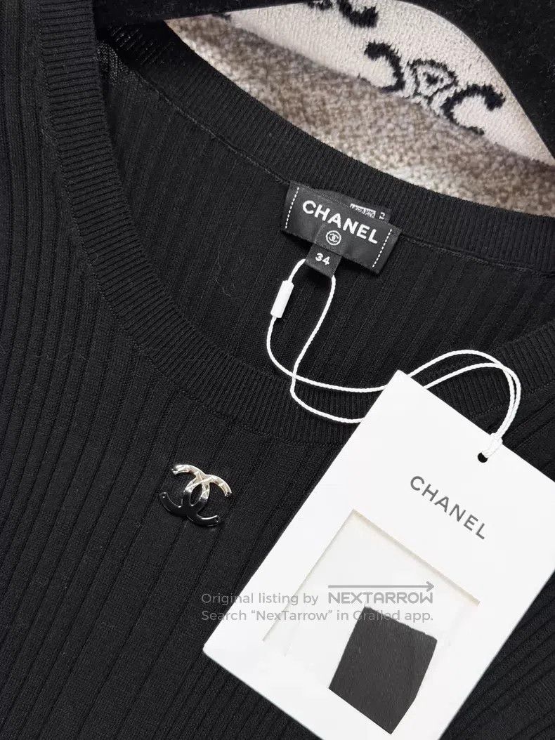 Chanel Chanel Logo waffl textured knitted dress Size XXS / US 00 / IT 34 - 4 Thumbnail