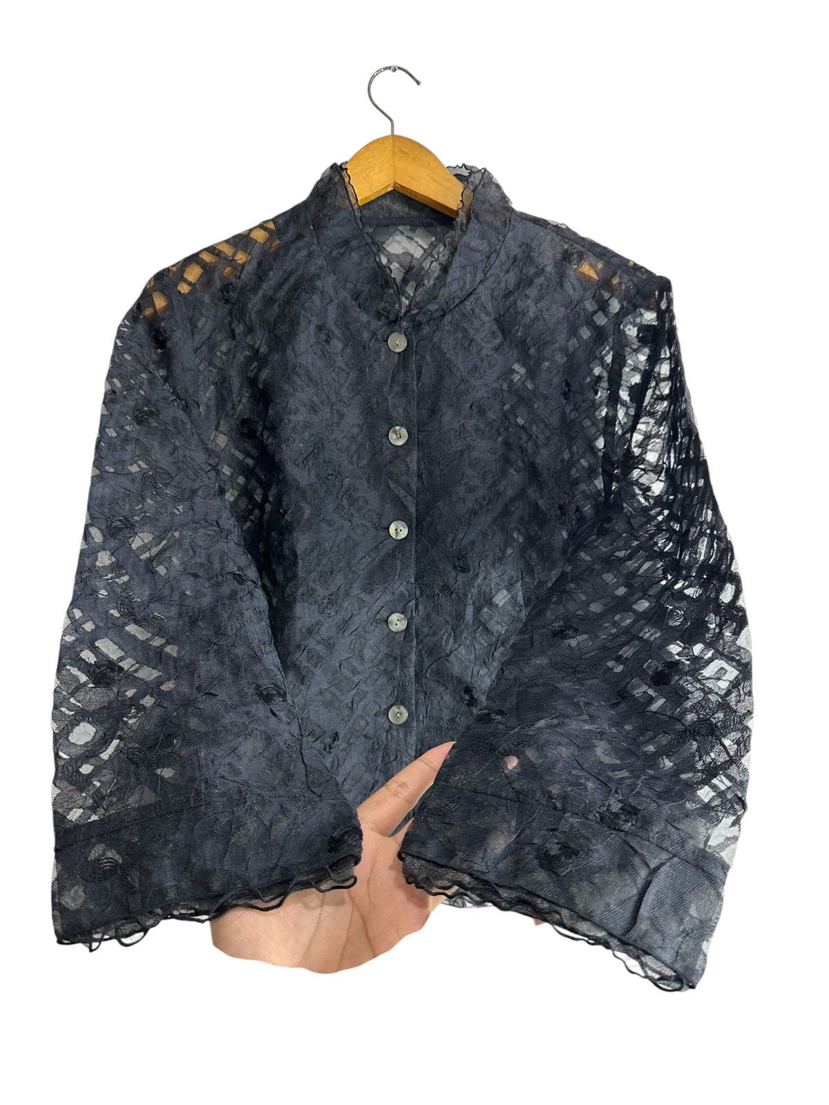 Beauty Beast RARE ROSASE CLUB TRANSPARENT SHIRT ISSEY MIYAKE YOHJI STYLE Size US M / EU 48-50 / 2 - 5 Thumbnail