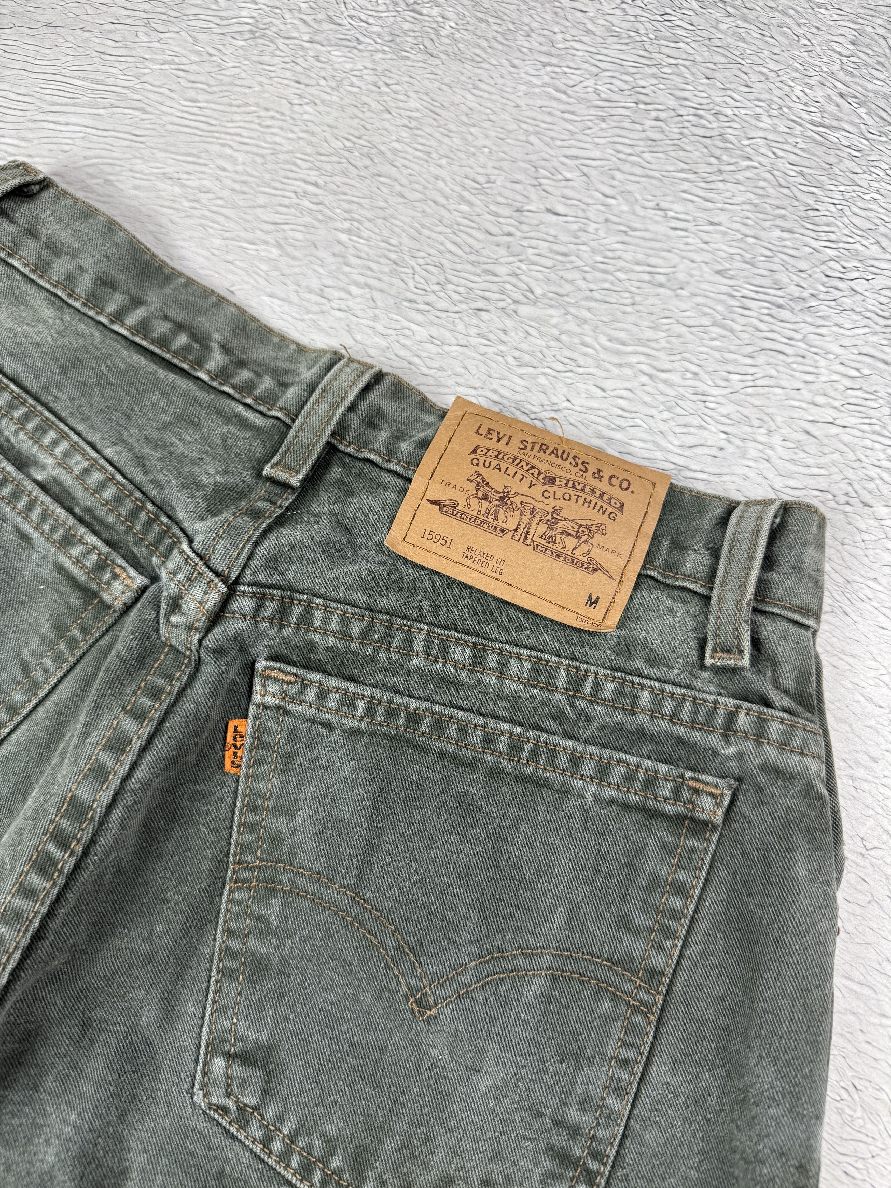 Levi's Vintage 90s Levi's 951 Jeans Orange Tab Relaxed Tapered Leg Size 30" / US 8 / IT 44 - 2 Thumbnail