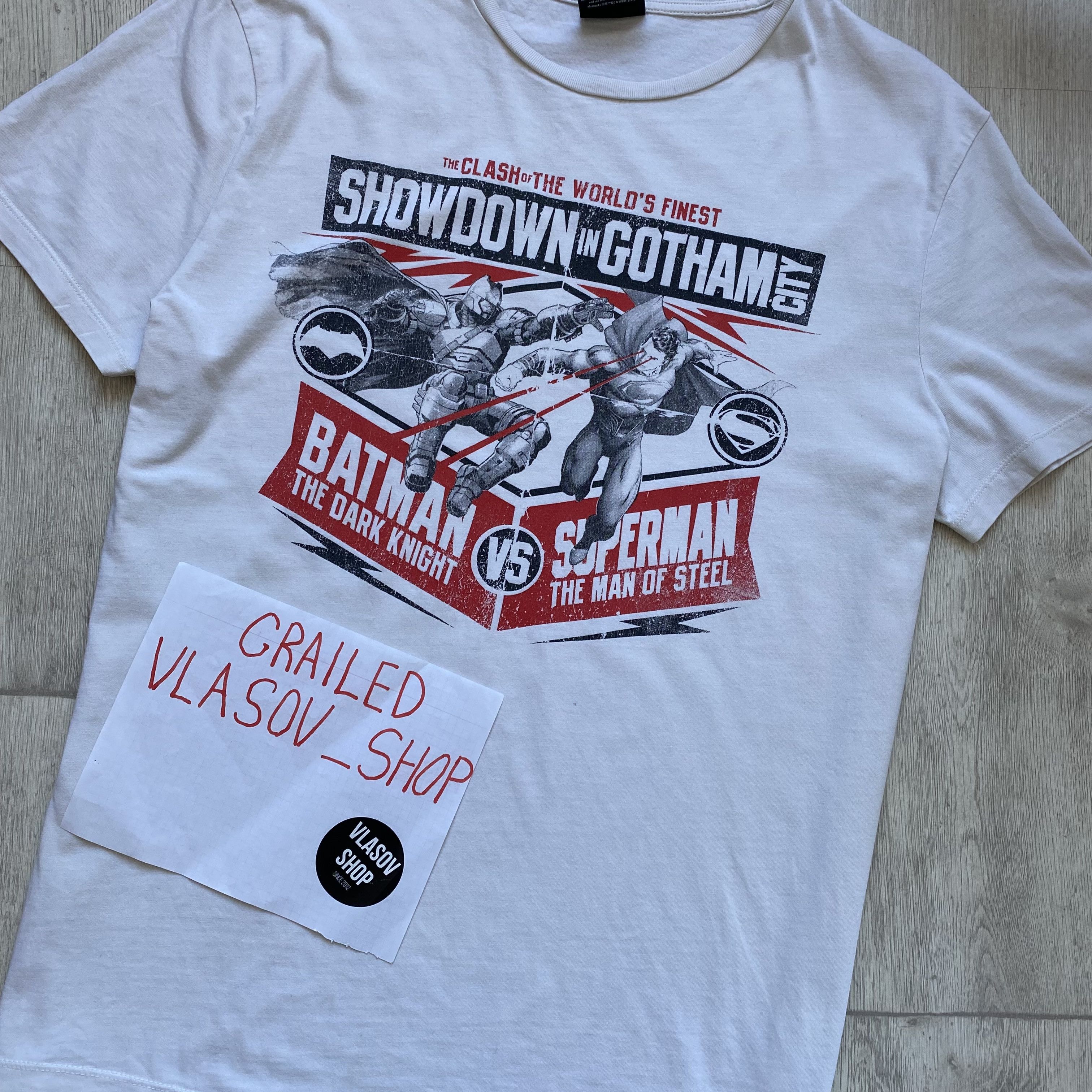 DC Comics Batman Vs. Superman Tee Movie Promo Y2K Justice League Size US L / EU 52-54 / 3 - 8 Thumbnail