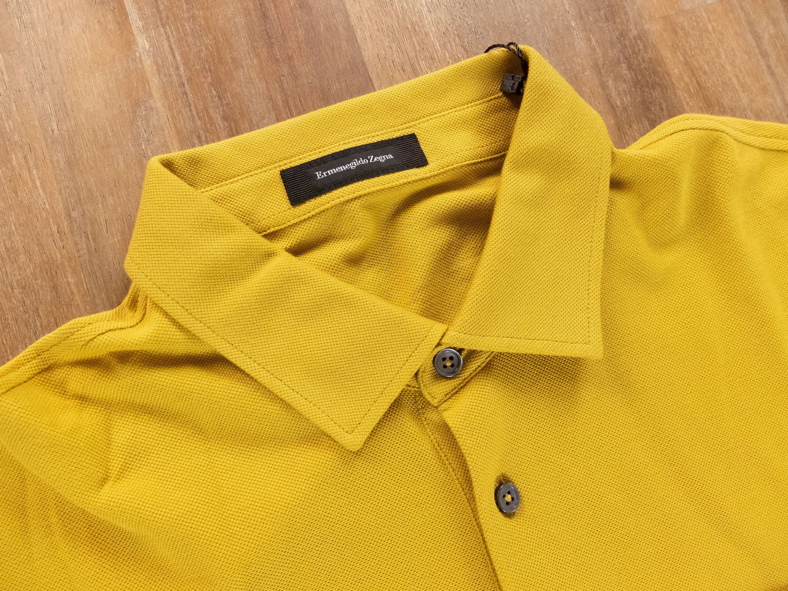 Ermenegildo Zegna ZEGNA solid yellow cotton polo shirt 54 XL authentic Size US XL / EU 56 / 4 - 2 Thumbnail