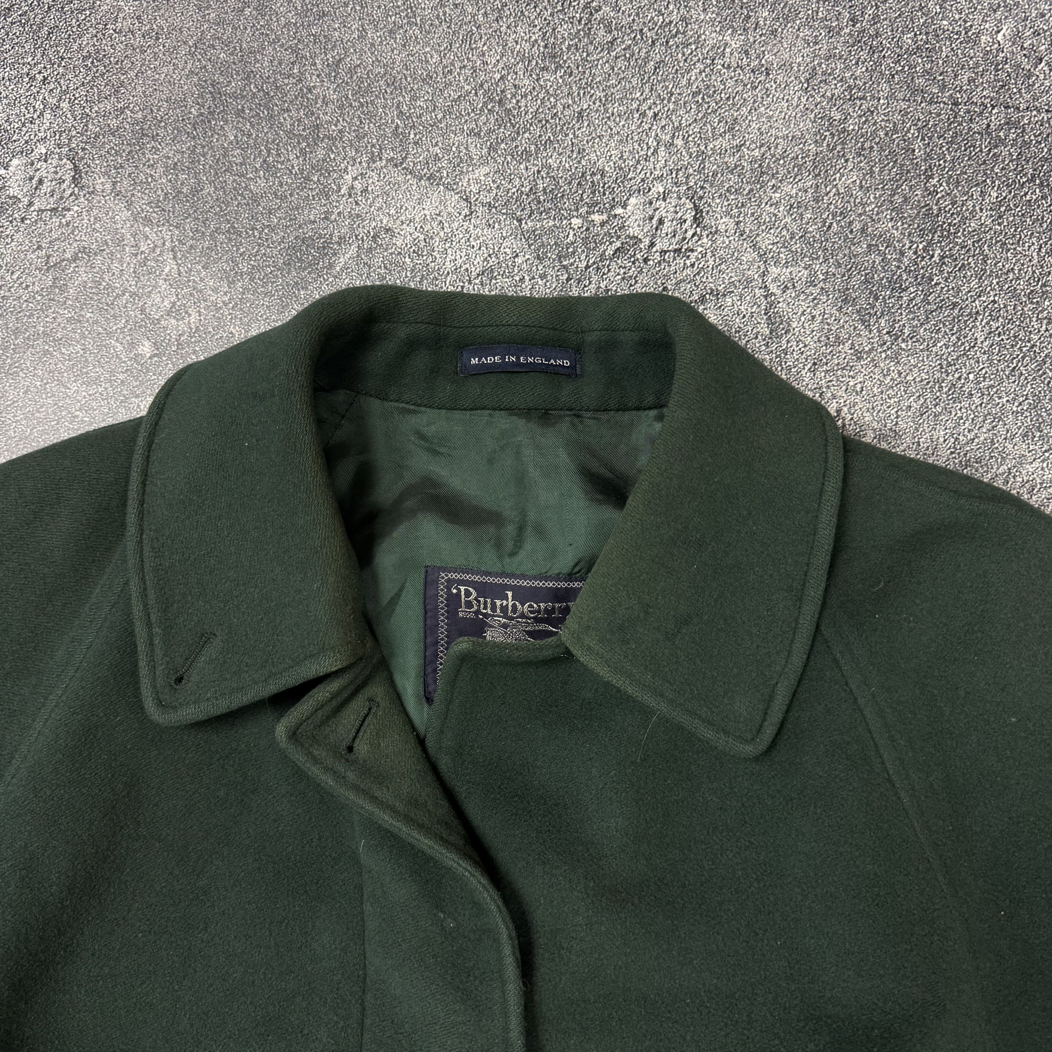 Burberry Vintage Burberry Nova Check Wool Cashmere Trench Coat Green Size US L / EU 52-54 / 3 - 4 Thumbnail