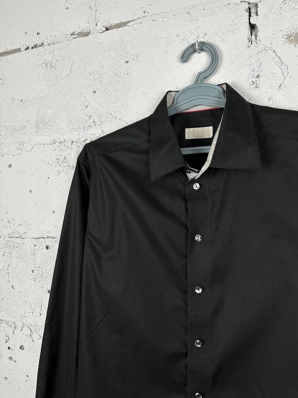 Eton Eton Contemporary Black Shirt Size 17 1/2 Luxury Size 44L - 1 Thumbnail
