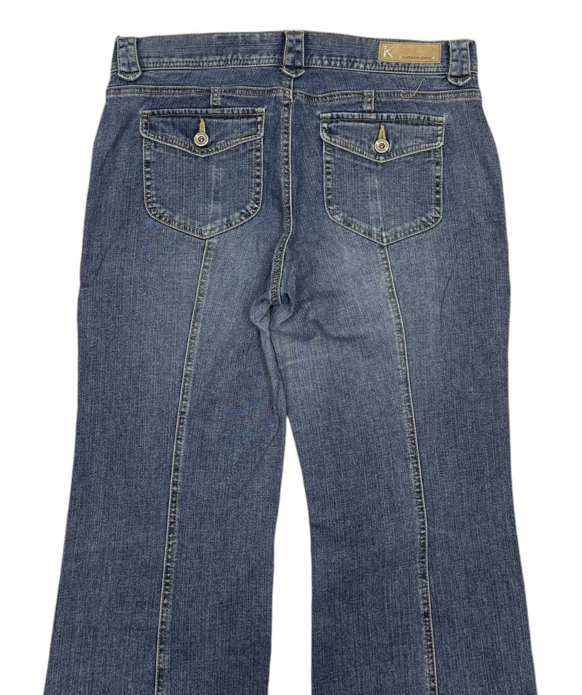 If Six Was Nine × Japanese Brand × Le Grande Bleu (L.G.B.) FLARE💥80s Style Kumikyoku Flare Bootcut Denim Jeans Size US 32 / EU 48 - 6 Thumbnail