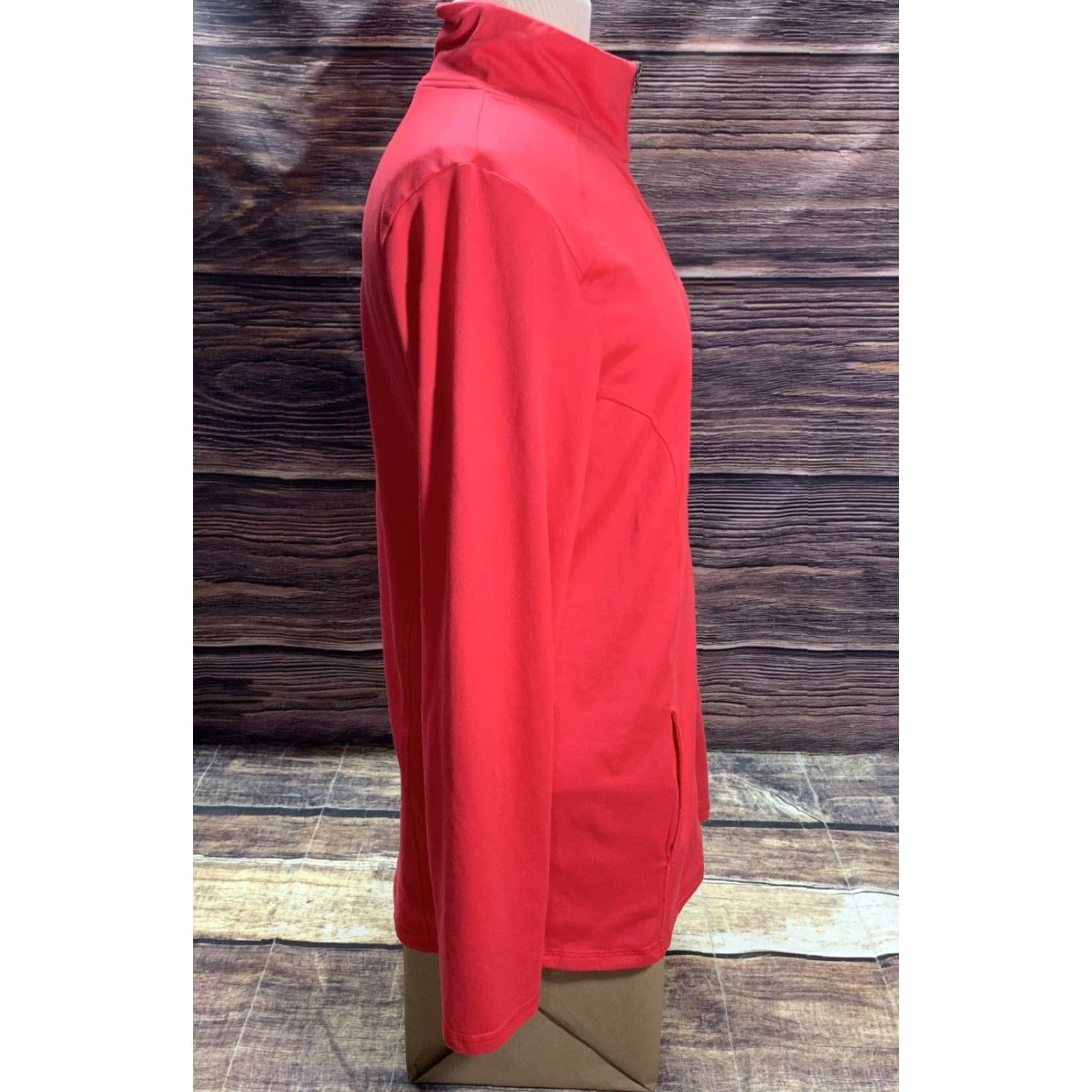 Champion Champion Shirt Womens Large Pink Long Sleeve Full Zip Pockets Running Active Size L / US 10 / IT 46 - 2 Thumbnail