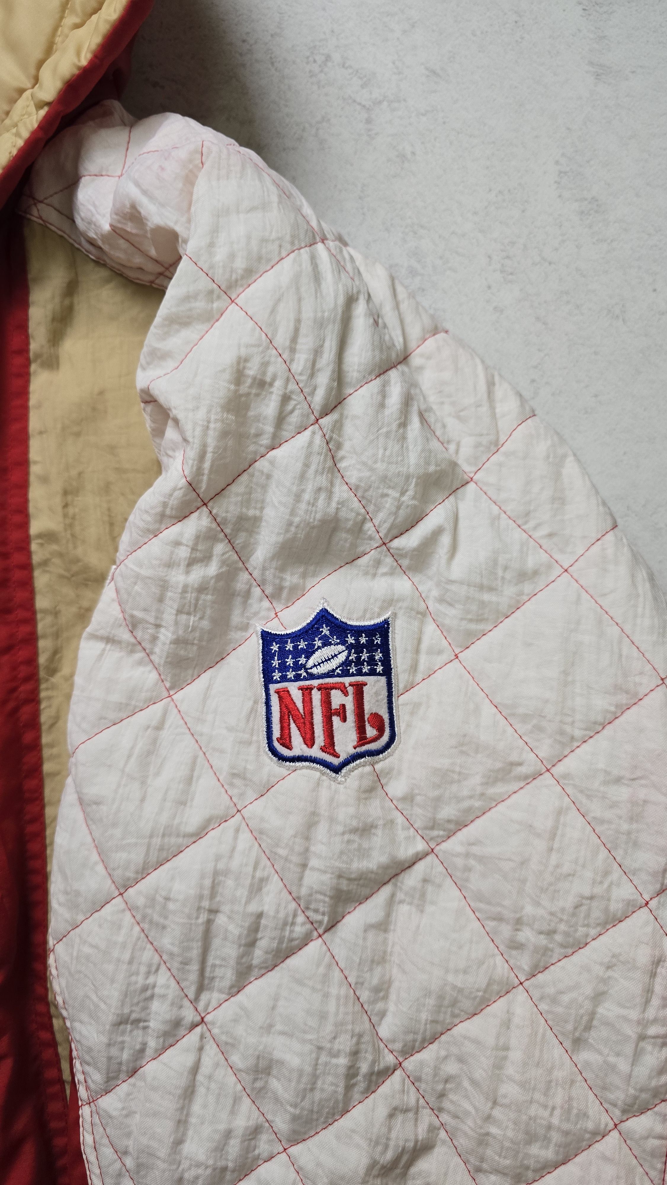 Starter VTG San Francisco 49ers Puffer Jacket 90s Hooded Big Logo Size US XL / EU 56 / 4 - 14 Thumbnail