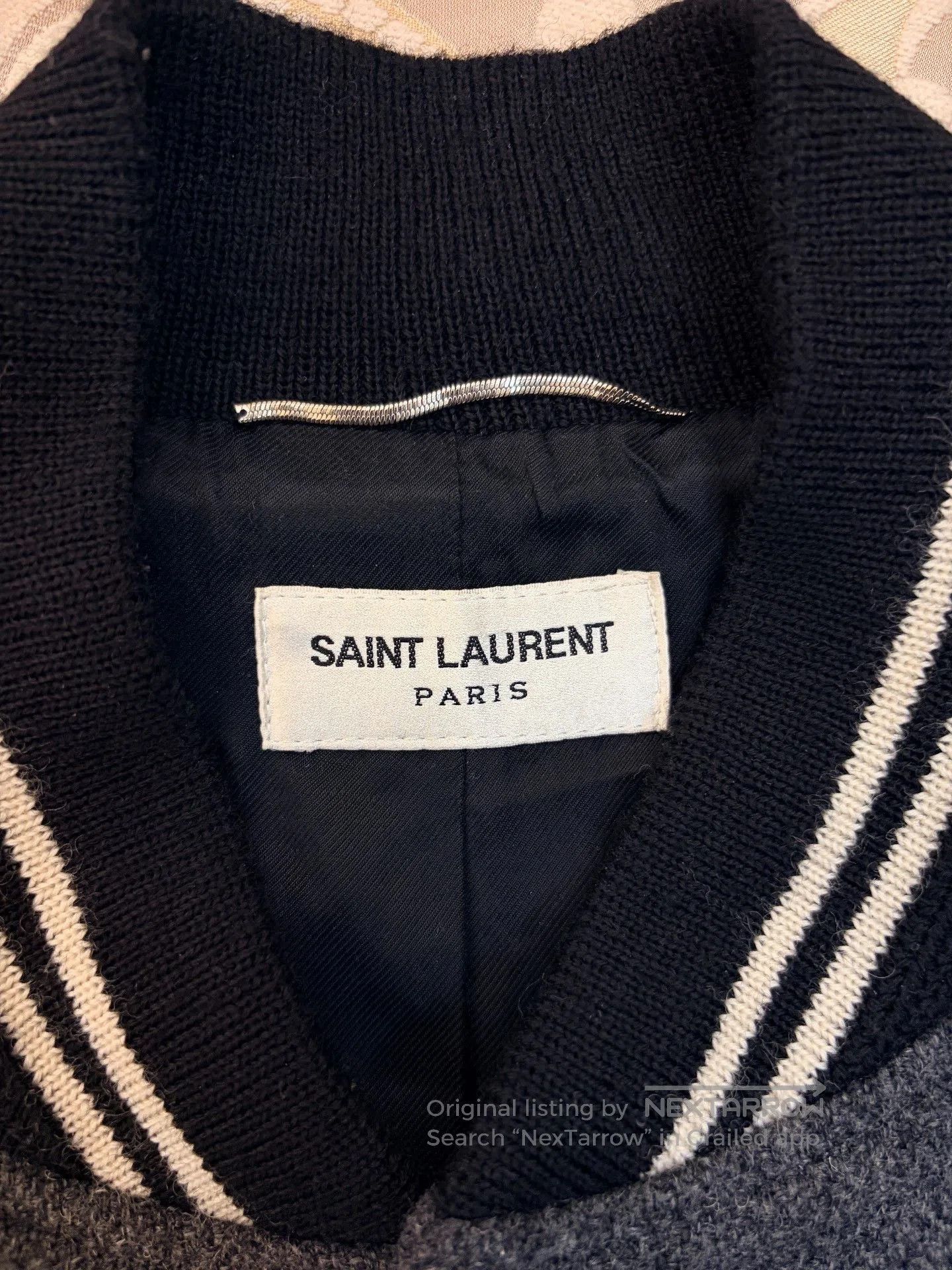 Saint Laurent Paris Saint Laurent Gray Varsity Jacket. Size US M / EU 48-50 / 2 - 5 Thumbnail