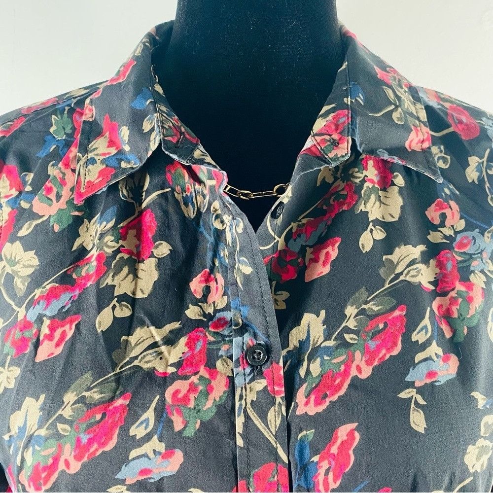 Chaps Chaps Floral Button-Up Blouse – Vintage-Inspired XL. Size XL / US 12-14 / IT 48-50 - 2 Thumbnail