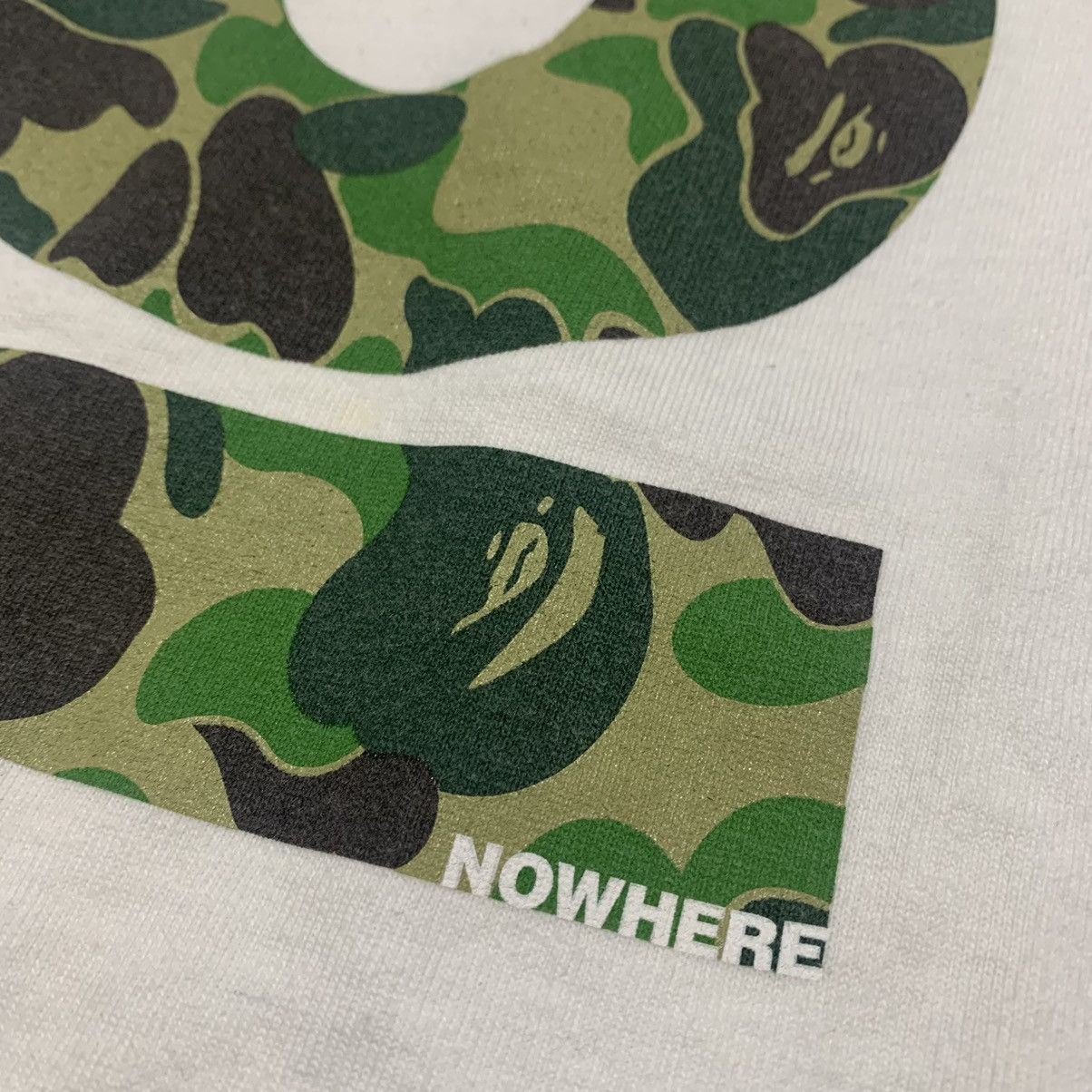 Bape Bape Large 15th Anniversary Green ABC Camo White Tee Size US L / EU 52-54 / 3 - 4 Thumbnail