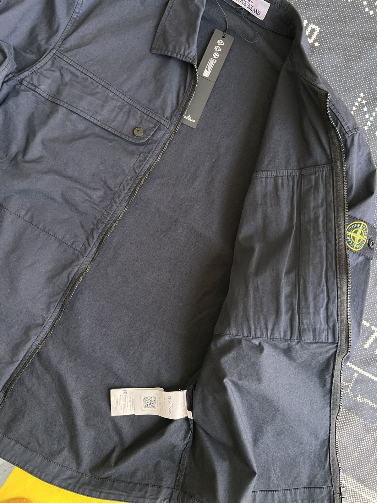 Stone Island XL Stone Island Overshirt Cotton Stretch Navy blu jacket zip Size US XL / EU 56 / 4 - 21 Thumbnail
