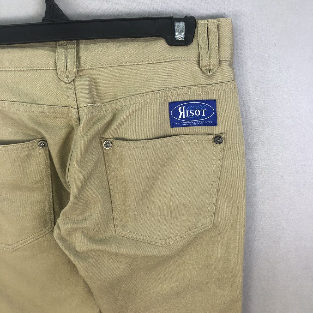 Japanese Brand Vintage 2000s Risot Rhinestone Low Rise Flare Bushpants Size 31" - 5 Thumbnail