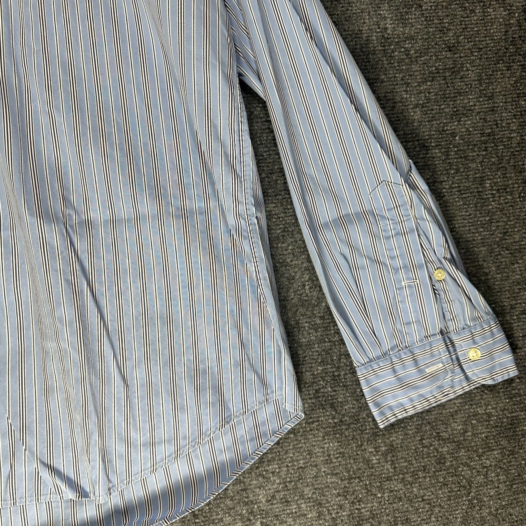 Ralph Lauren Ralph Lauren Shirt Mens XL Blue White Striped Cotton Button-Down Long Sleeve with Logo Size US XL / EU 56 / 4 - 3 Thumbnail