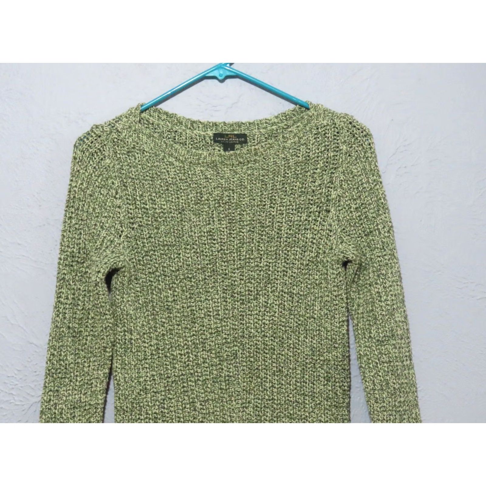 Ralph Lauren Ralph Lauren Jeans Sweater Womens S Green 100% Cotton Round Neck Open-Knit Pullover Long Sleeve Casual Travel Size S / US 4 / IT 40 - 3 Thumbnail