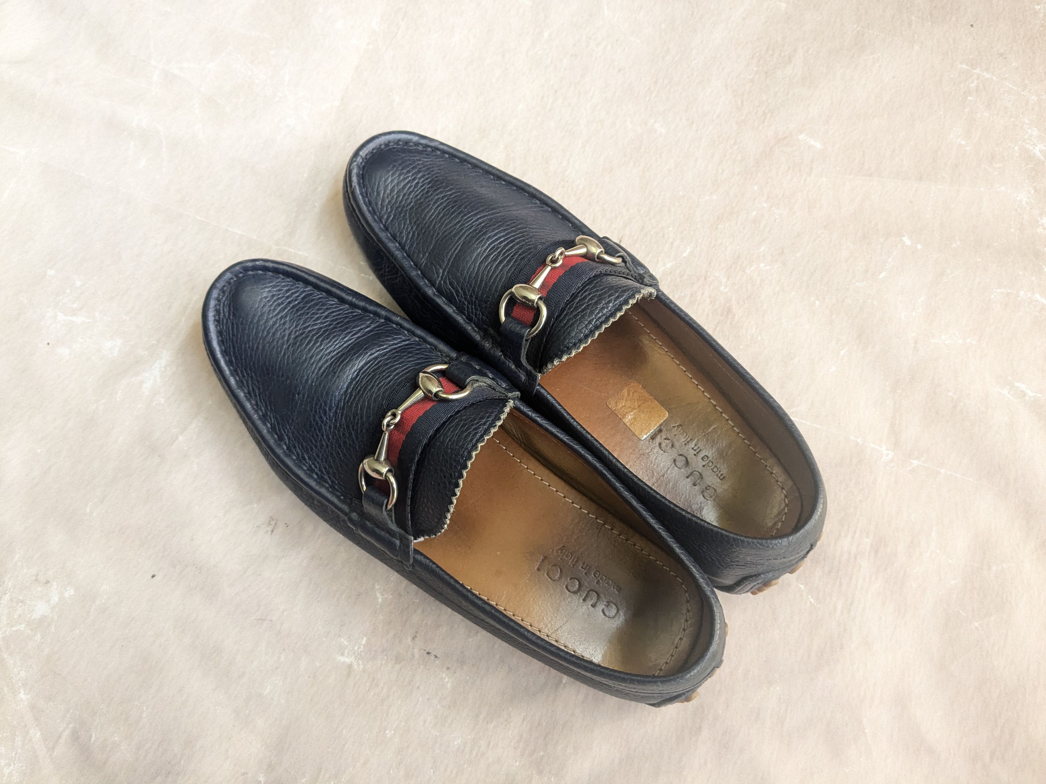 Gucci × Tom Ford Gucci Horsebit Driving Loafers Navy Blue Leather 7 Snaffle Size US 7 / EU 40 - 11 Thumbnail
