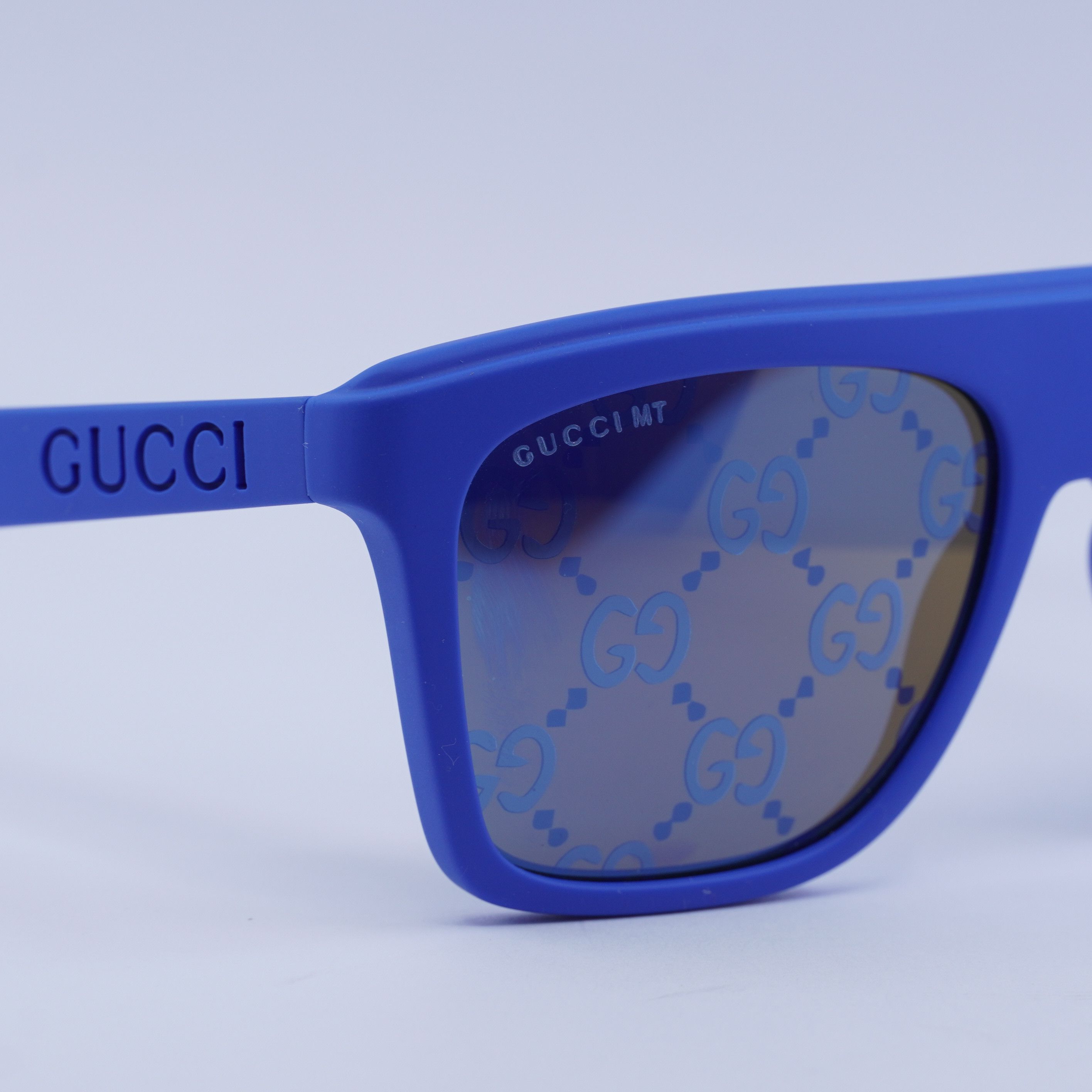 Gucci 🕶️ New Gucci GG1570S 004 Sunglasses - Matte Blue Frame Size ONE SIZE - 4 Thumbnail