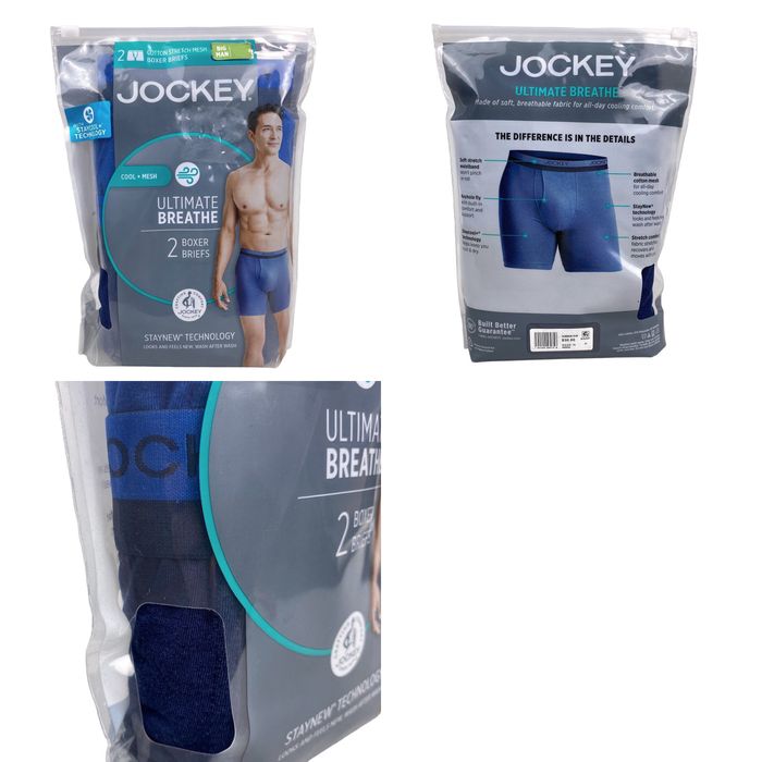 Jockey Jockey Men's Ultimate Breathe Boxer Briefs Underwear 2-Pack (Big ...