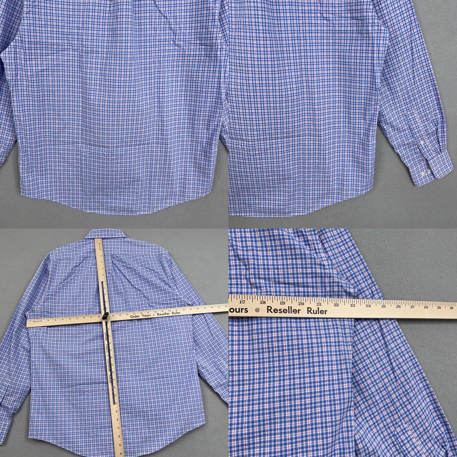 Ralph Lauren Lauren Ralph Lauren Shirt Mens Large Blue Plaid Button-Down Stretch Black Label Shirt Size US L / EU 52-54 / 3 - 8 Thumbnail